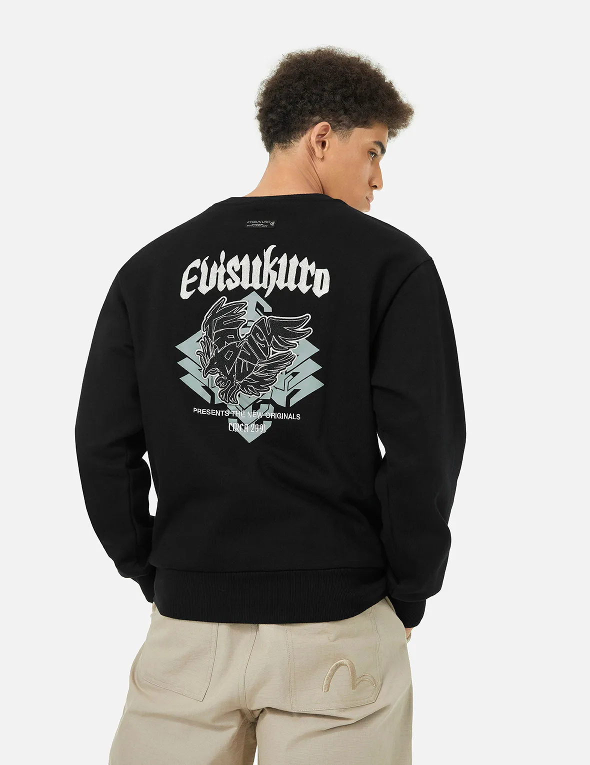 Yatagarasu Embrodiery Relax Fit Sweatshirt sold by Evisu product image thumbnail 3