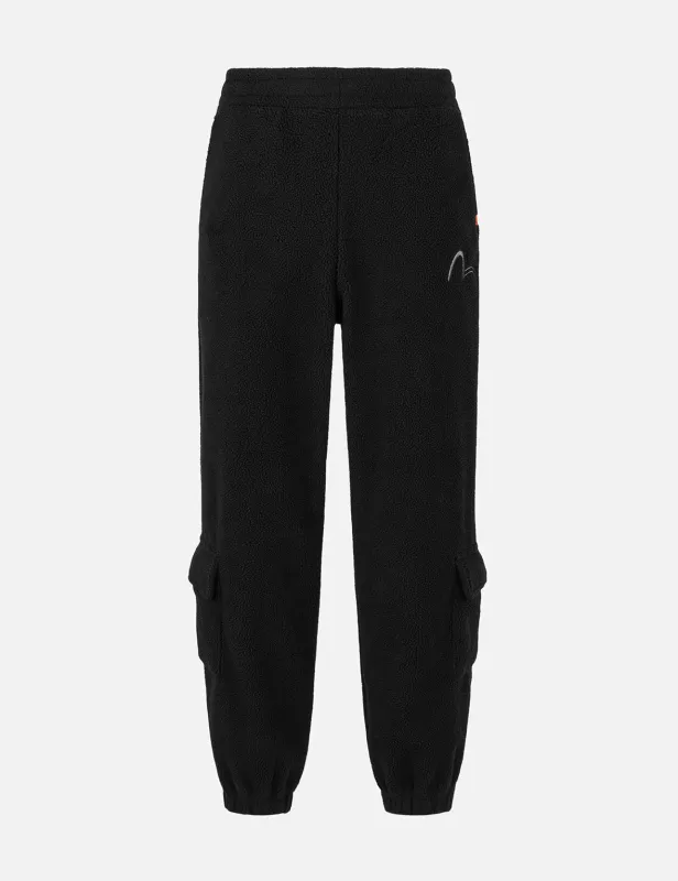 Seagull Embroidery Regular Fit Cargo Sherpa Joggers sold by Evisu