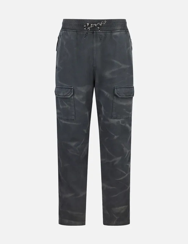 Garment Dyed Logo Print Side Zip Relax Fit Sweatpants sold by Evisu