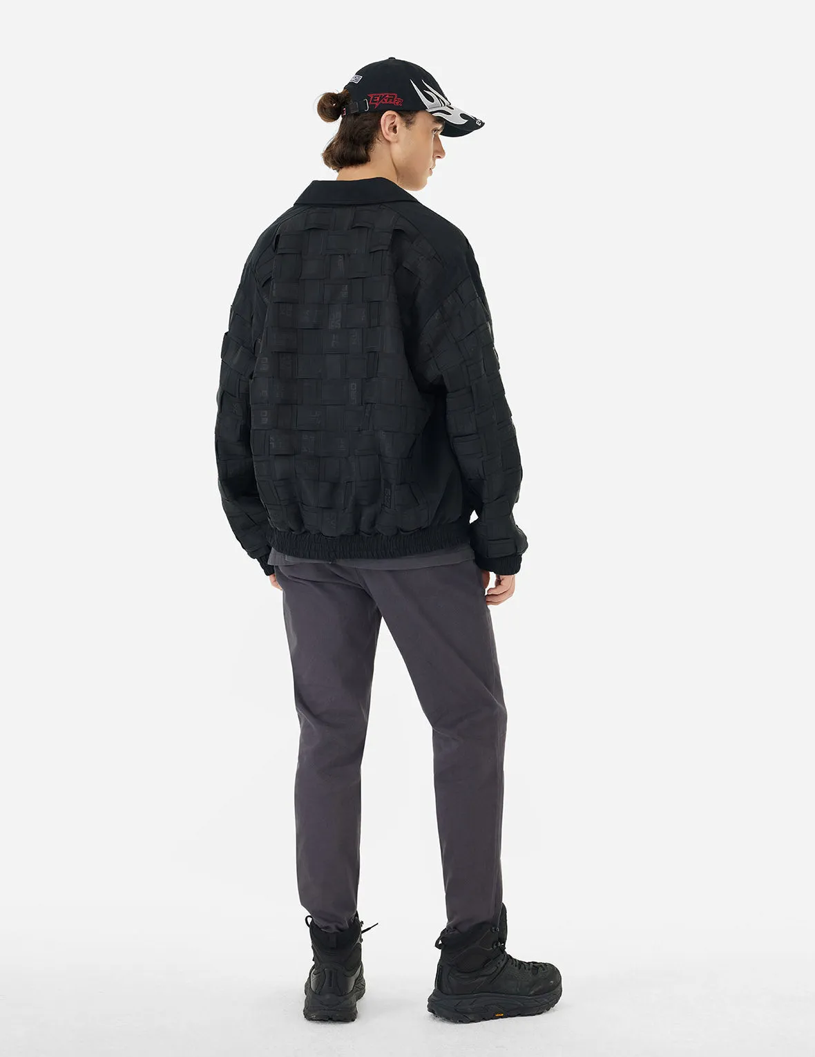 Allover Logo Print Relax Fit Tape Weaving Bomber Jacket sold by Evisu product image thumbnail 4