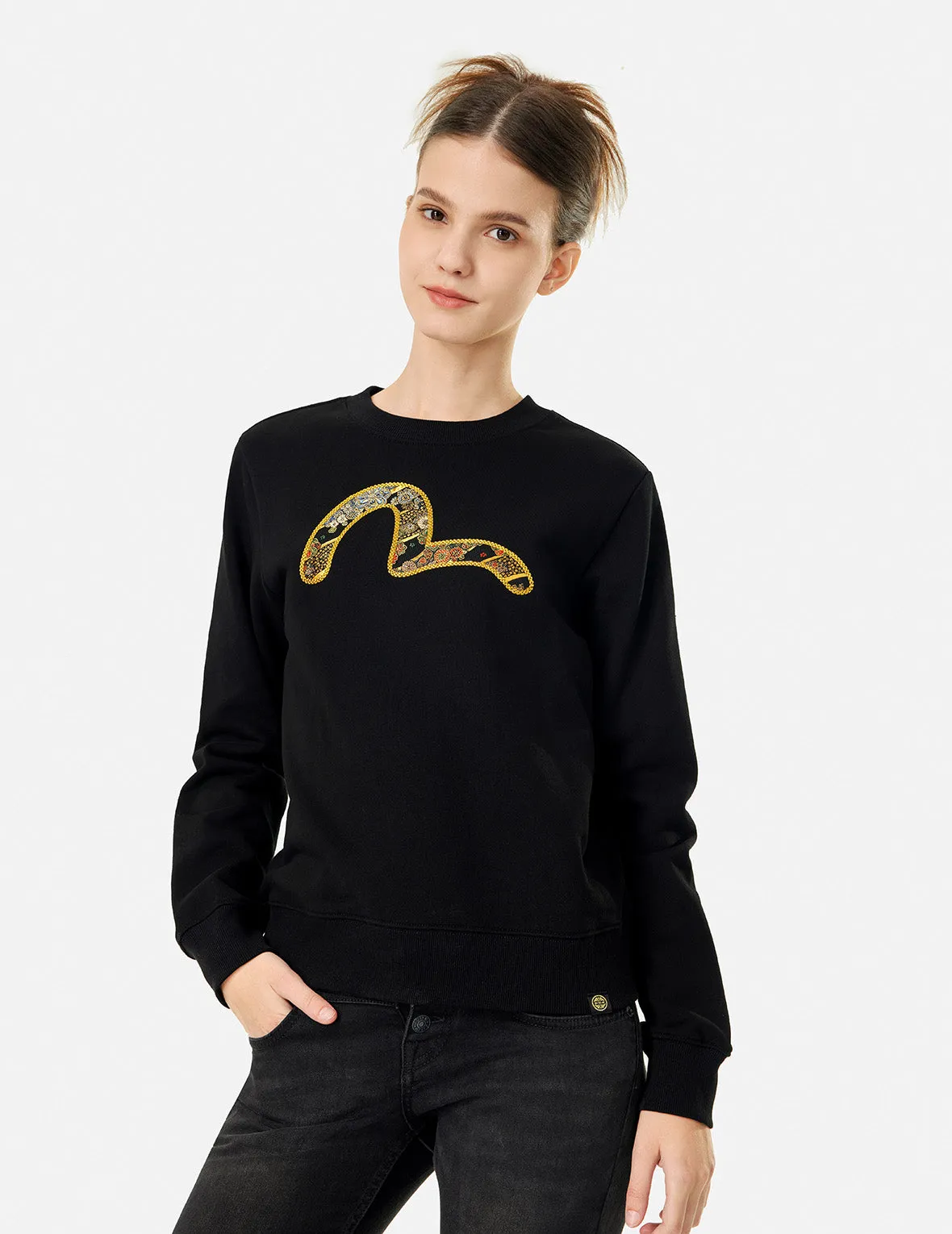 Seagull Brocade Appliqué and Logo Embroidery Regular Fit Sweatshirt sold by Evisu product image thumbnail 5