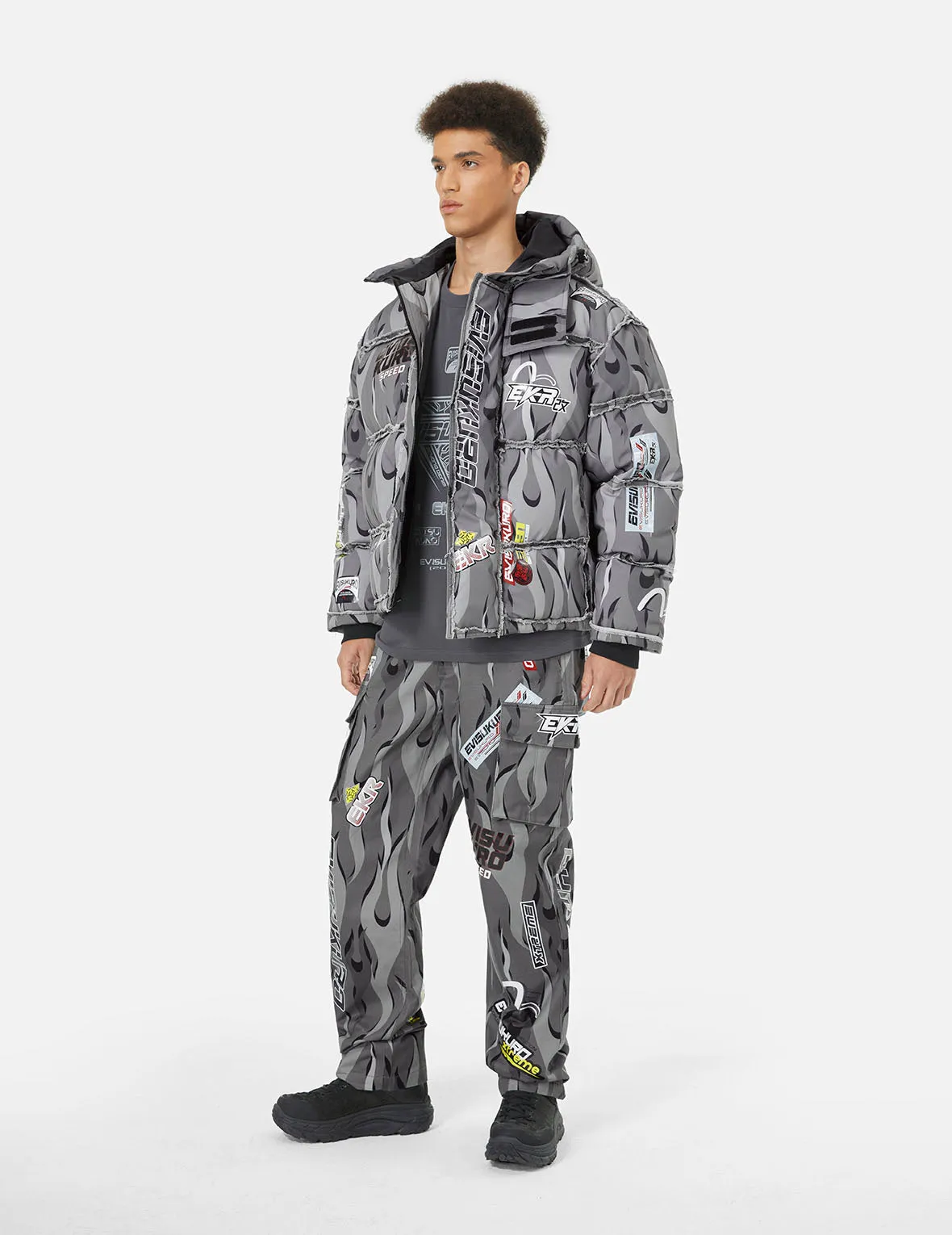 Racing Camouflage Wide-leg Cargo Pants sold by Evisu product image thumbnail 3
