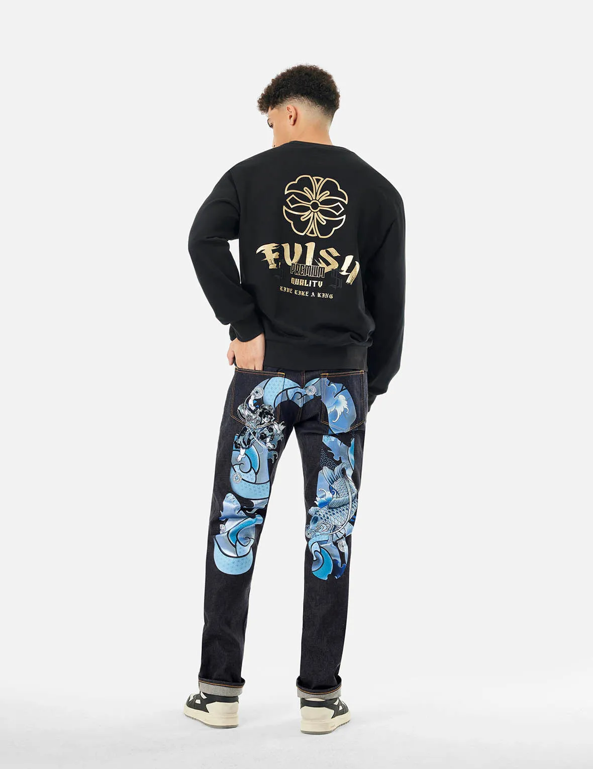 Tattoo Koi Daicock Embroidery Slim Fit Jeans #2010 sold by Evisu product image thumbnail 5