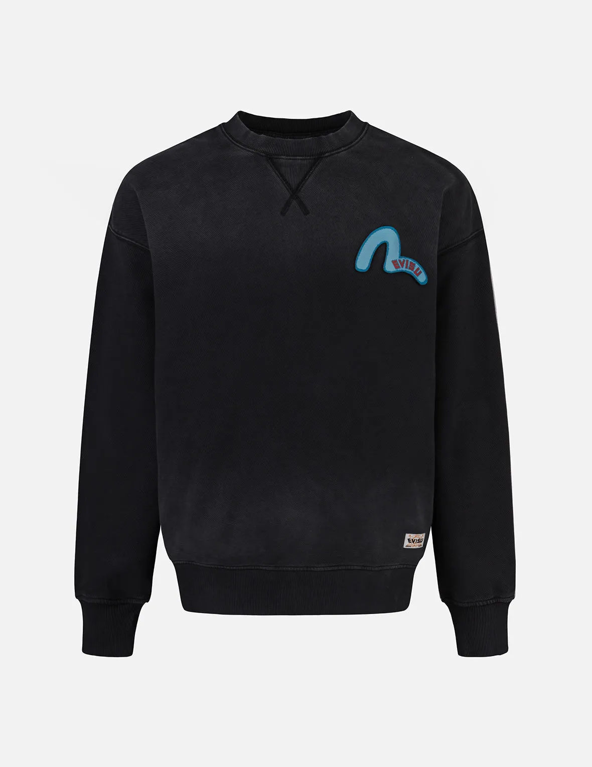 Washed Seagull and Logo Badge Daicock Print Loose Fit Sweatshirt sold by Evisu product image thumbnail 2