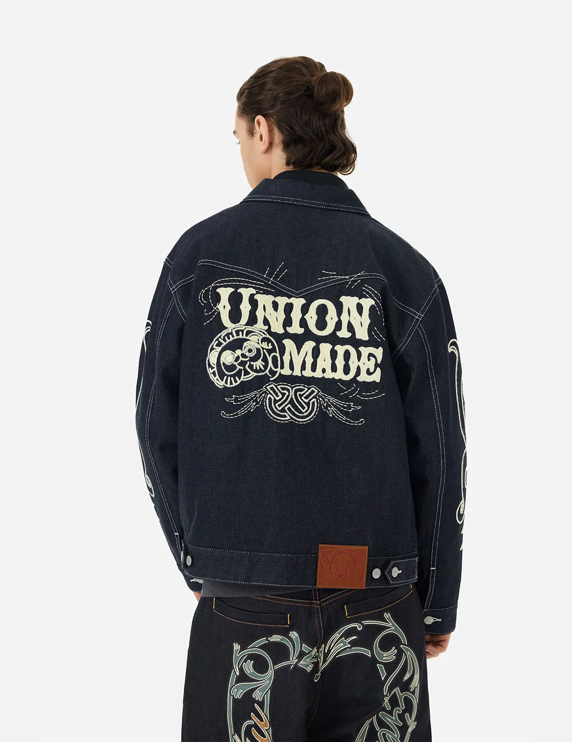Western Style and Logo Embroidery Denim Jacket sold by Evisu product image thumbnail 5