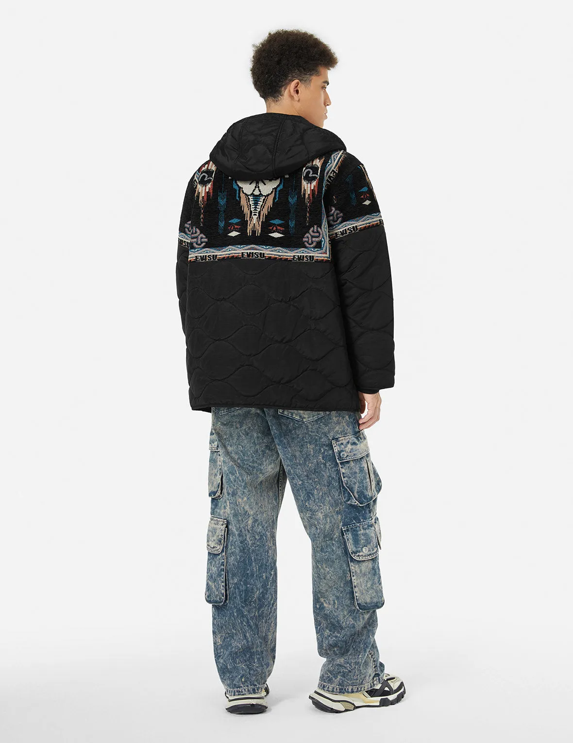 Chimayo Tapestry Jacquard Relax Fit Quilted Jacket sold by Evisu product image thumbnail 4