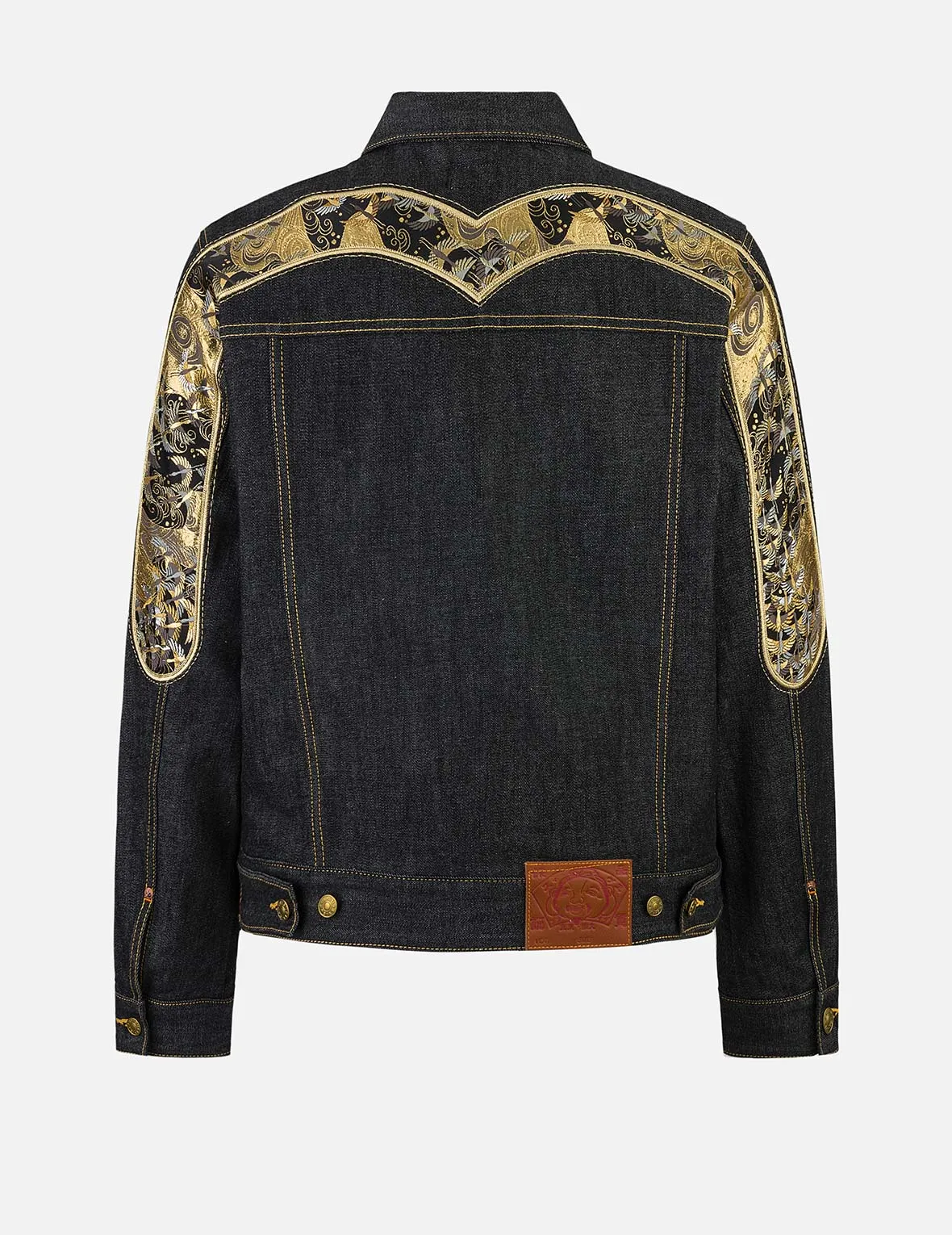 Brocade Daicock Appliqué
Regular Fit Denim Jacket sold by Evisu