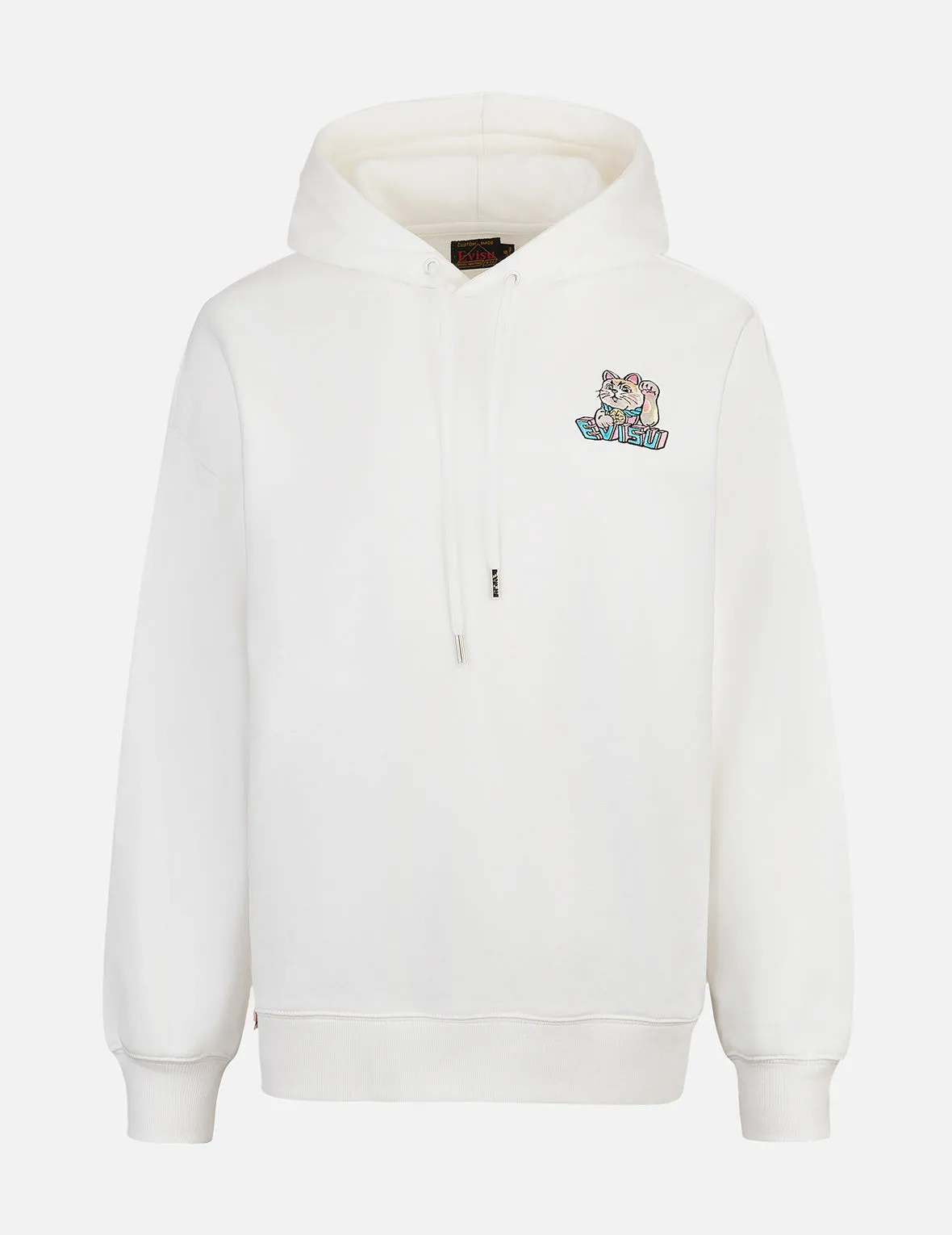 Logo and Fortune Cat Embroidery Oversized Hoodie sold by Evisu