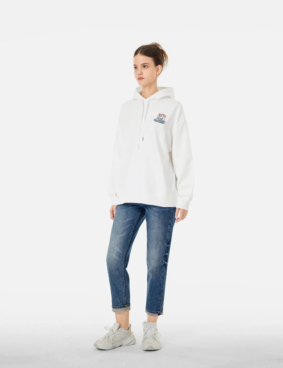 Logo and Fortune Cat Embroidery Oversized Hoodie sold by Evisu product image thumbnail 4