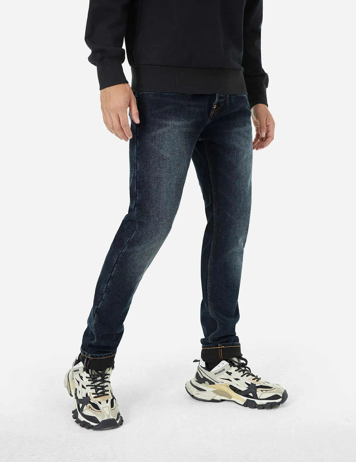 Seagull Embroidery with Metal Studs Carrot Fit Jeans #2017 sold by Evisu product image thumbnail 4