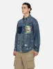 Lucky Slot Machine and Daruma Print Relax Fit Denim Shirt sold by Evisu