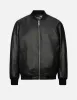 Logo Appliquéd Leather Bomber Jacket sold by Evisu
