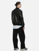 Logo Appliquéd Leather Bomber Jacket sold by Evisu