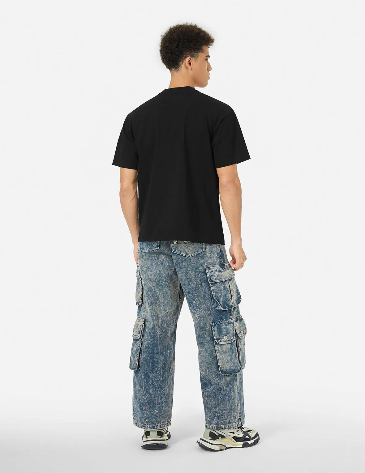 Rhinstone Logo and Godhead Print Relax Fit T-Shirt sold by Evisu product image thumbnail 4