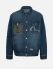 Sheridan Daicock Print and Seagull Embroidery Regular Fit Denim Shirt Jacket sold by Evisu