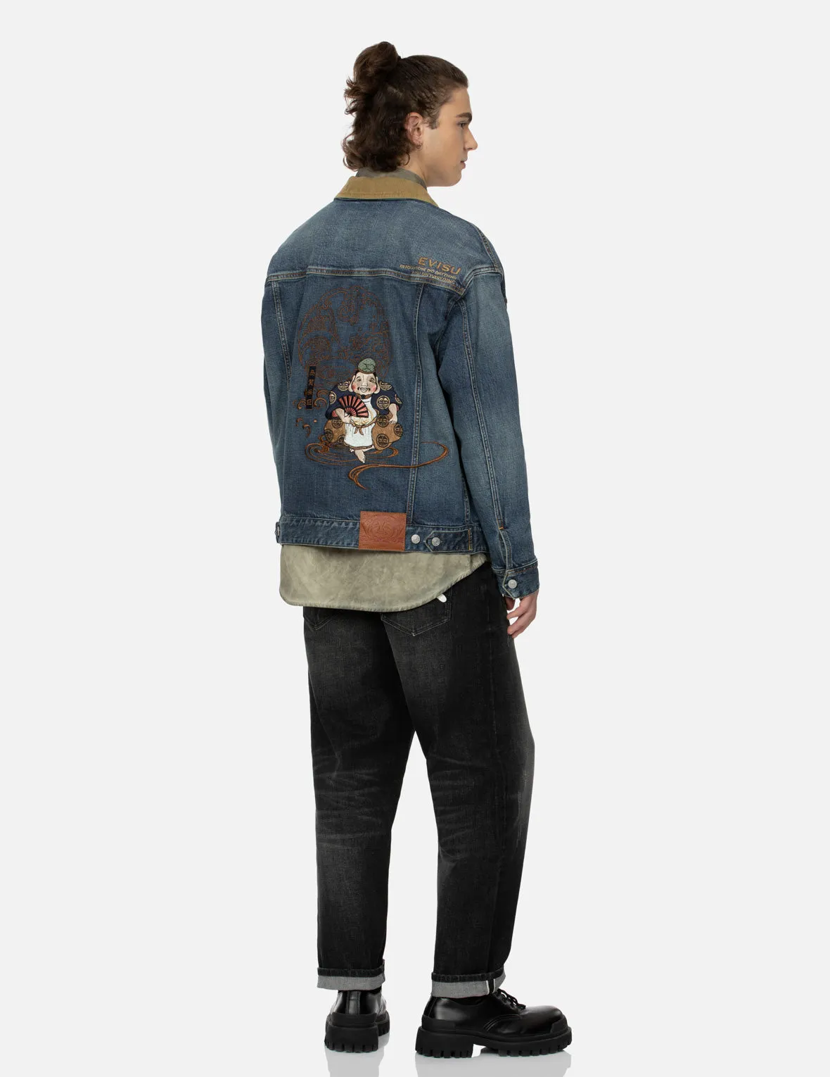 Ebisu Embroidery Loose Fit Denim Jacket sold by Evisu product image thumbnail 4