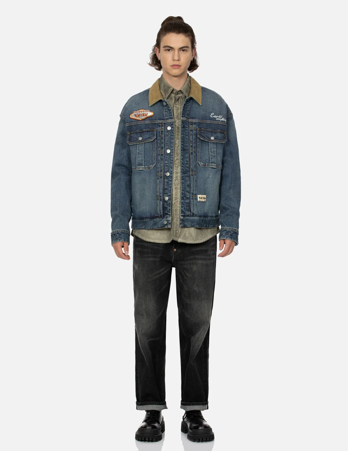 Ebisu Embroidery Loose Fit Denim Jacket sold by Evisu product image thumbnail 5