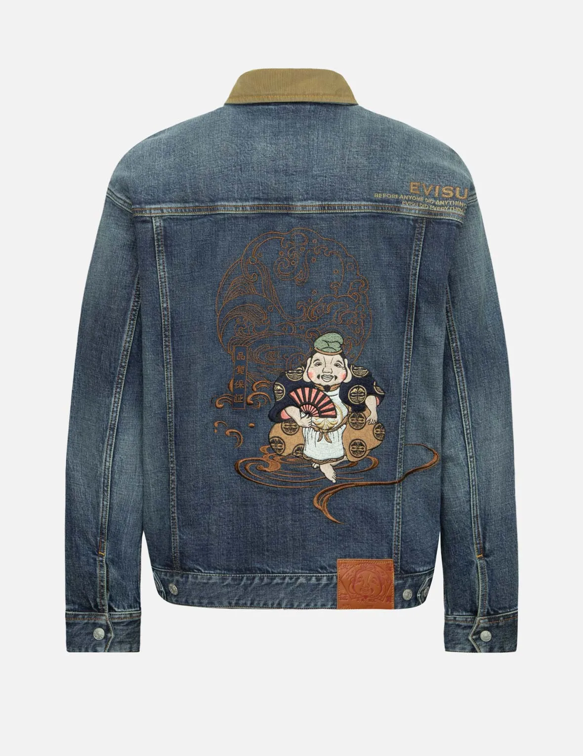 Ebisu Embroidery Loose Fit Denim Jacket sold by Evisu