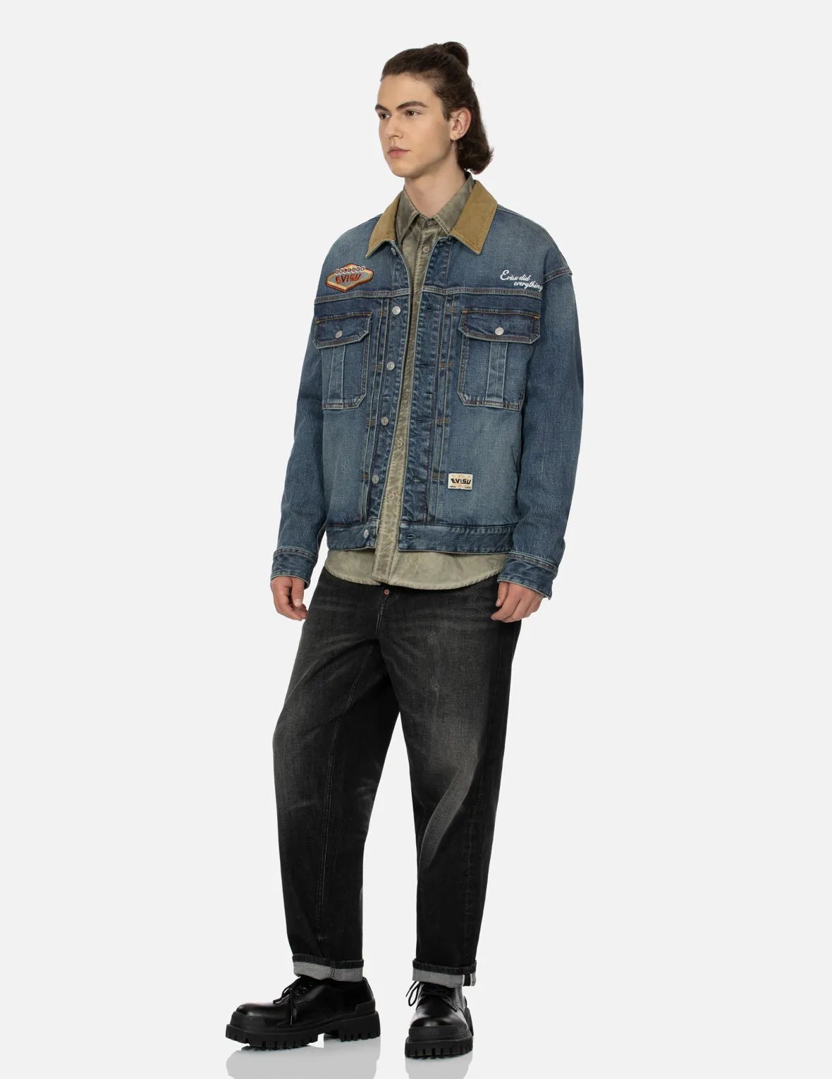 Ebisu Embroidery Loose Fit Denim Jacket sold by Evisu product image thumbnail 3