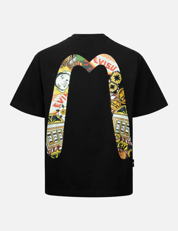 Lucky Slot Machine Daicock Print Relax Fit T-shirt sold by Evisu