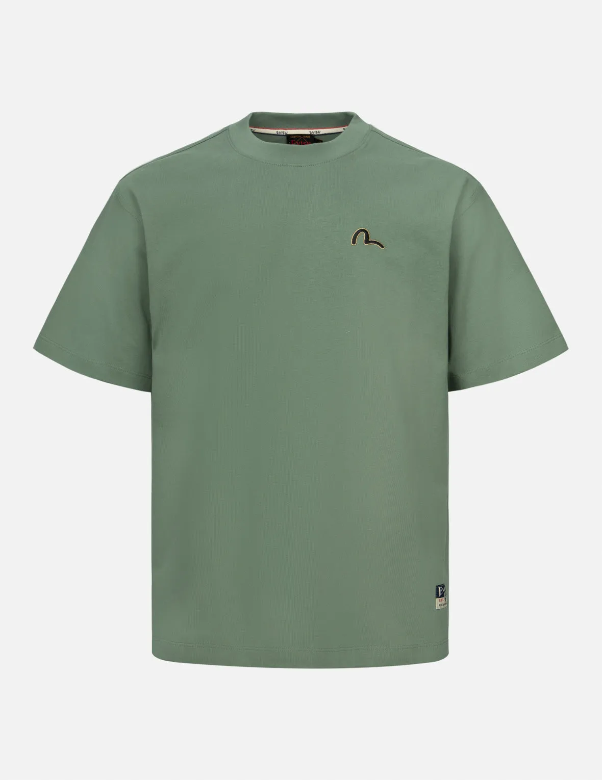 Seagull Embroidery and Carp Print Relax Fit T-shirt sold by Evisu product image thumbnail 3