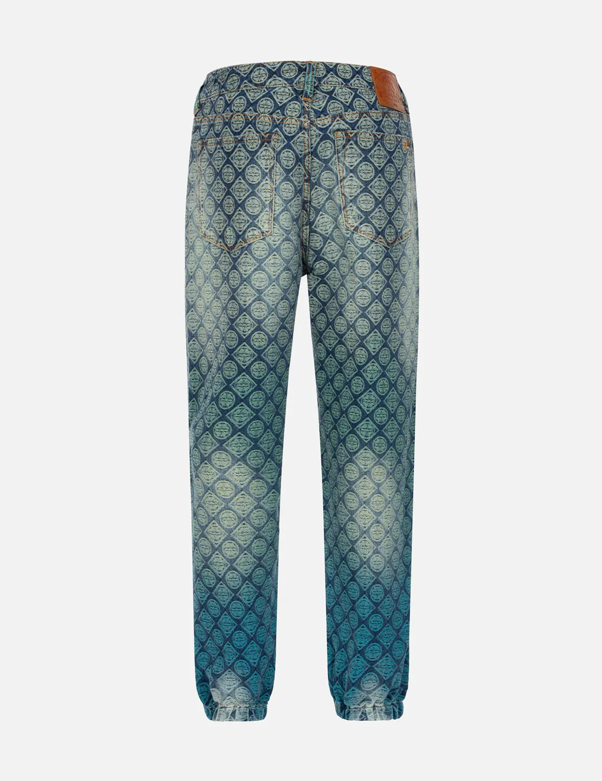 Allover Kamon Jacquard Relax Fit Denim Joggers sold by Evisu product image thumbnail 2