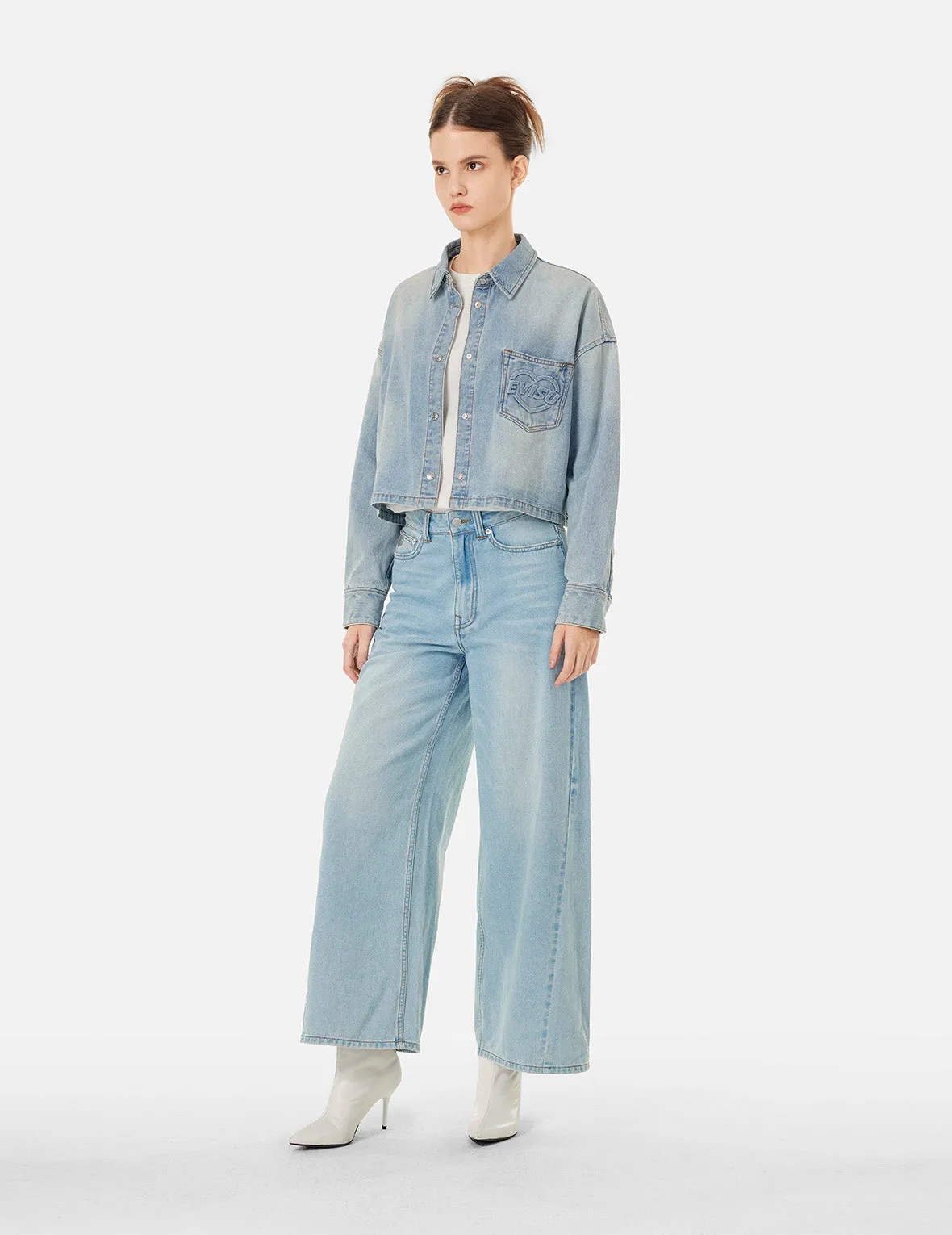 Seagull Embossed Baggy Jeans sold by Evisu product image thumbnail 4