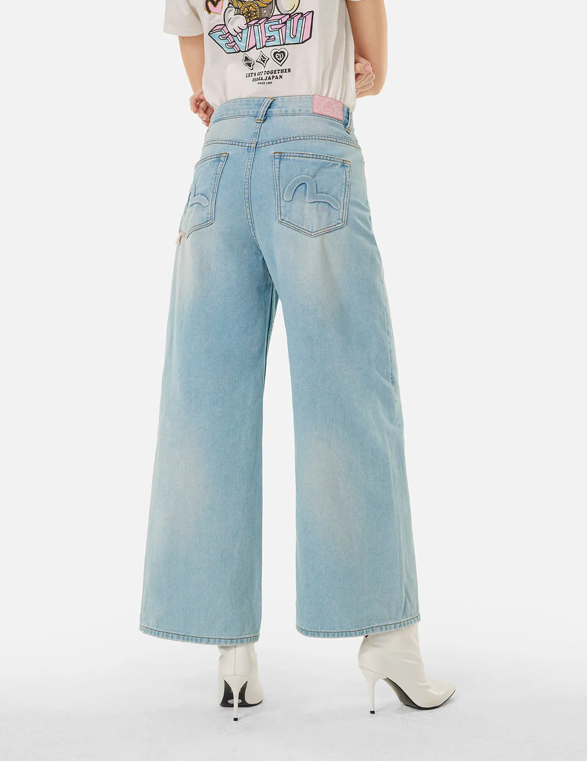 Seagull Embossed Baggy Jeans sold by Evisu product image thumbnail 5
