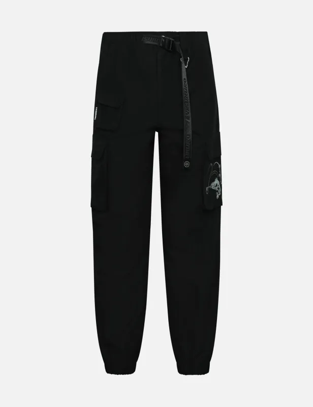 Multi Pockets Fishing Logo Print Regular Fit Joggers sold by Evisu