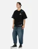 Wheel of Wisdom Print Wide Leg Denim Joggers sold by Evisu