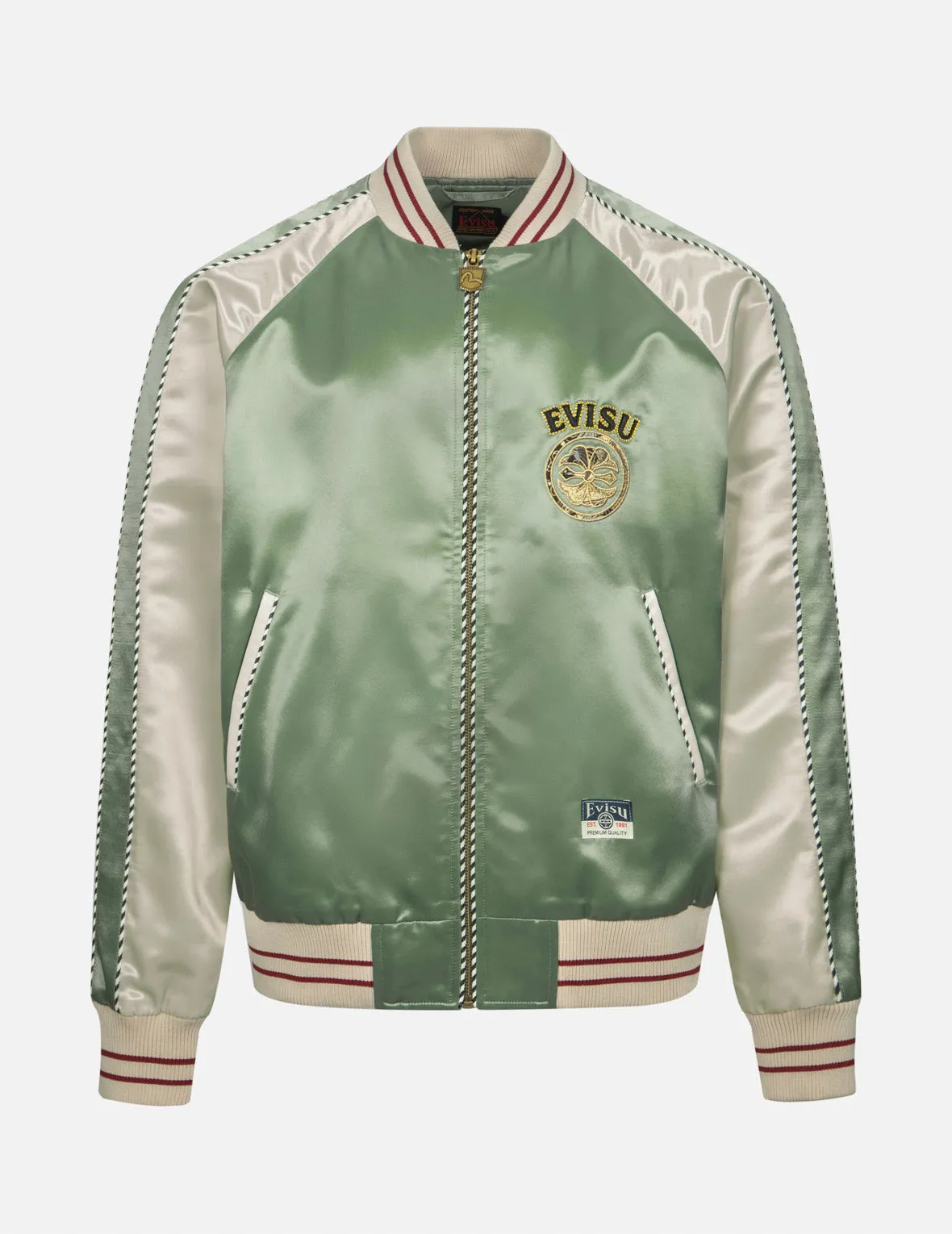 Kamon Brocade Appliqué and Carp Embrodiery Relax Fit Souvenir Jacket sold by Evisu product image thumbnail 2