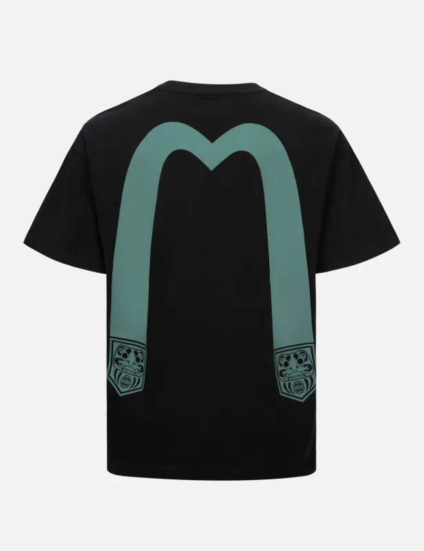 Pocket-shaped Daruma Daicock Print Relax Fit T-shirt sold by Evisu