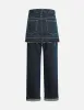 Deconstructed Seagull Embossed Fashion Fit Skirt-Jeans sold by Evisu