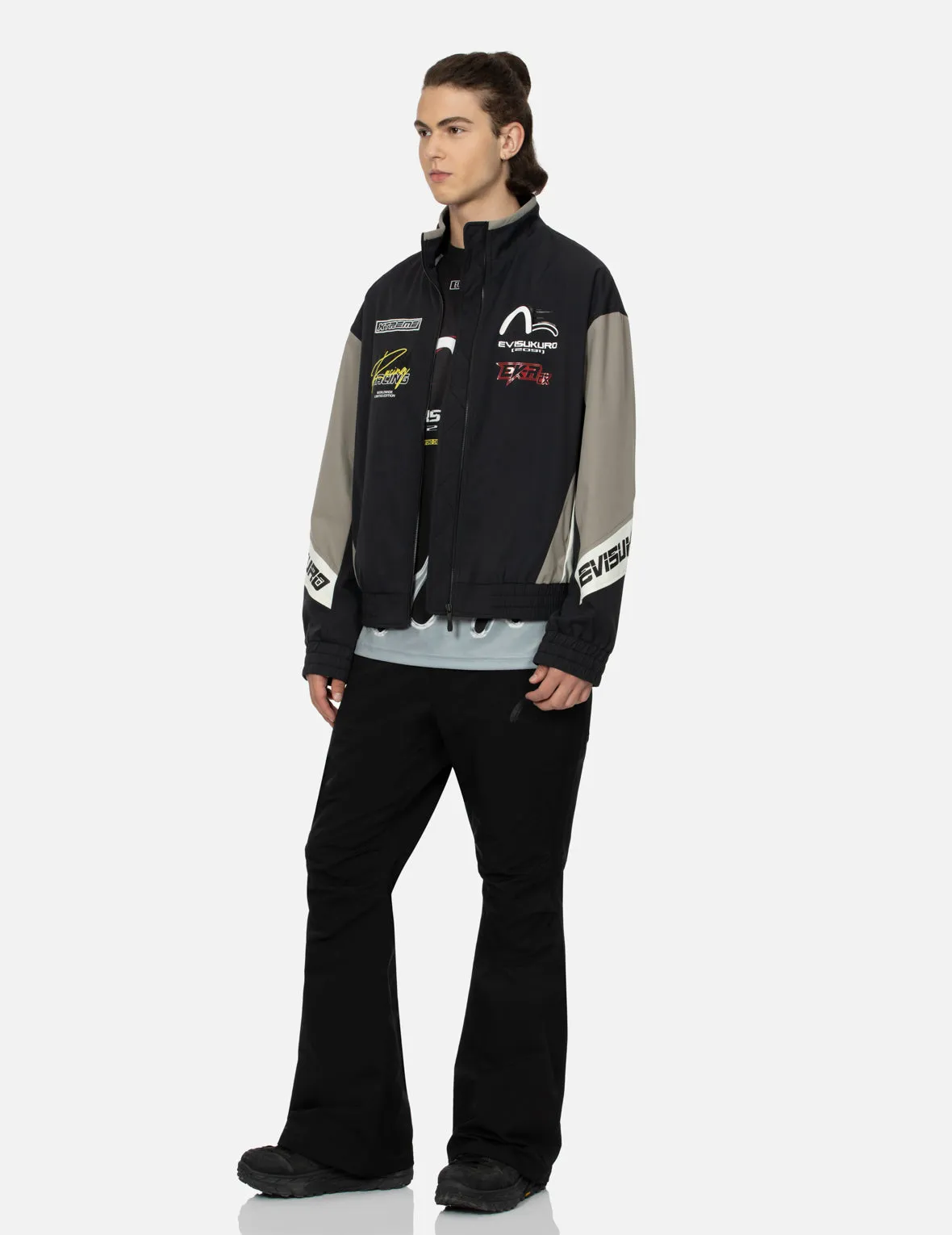 Multi-Logo Print Fashion Fit Racing Jacket sold by Evisu product image thumbnail 3
