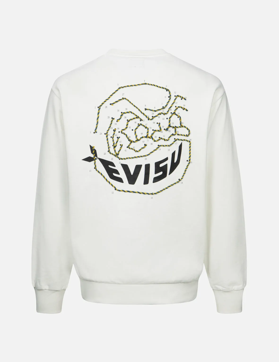 Dot-to-Dot Daruma and Logo Print Relax Fit Sweatshirt sold by Evisu product image thumbnail 2