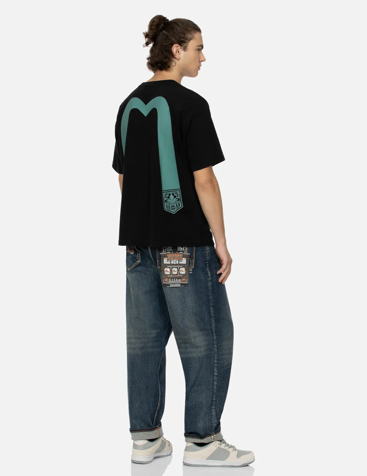 Washed Logo and Godhead Slot Coated Relax Fit Jeans sold by Evisu product image thumbnail 3