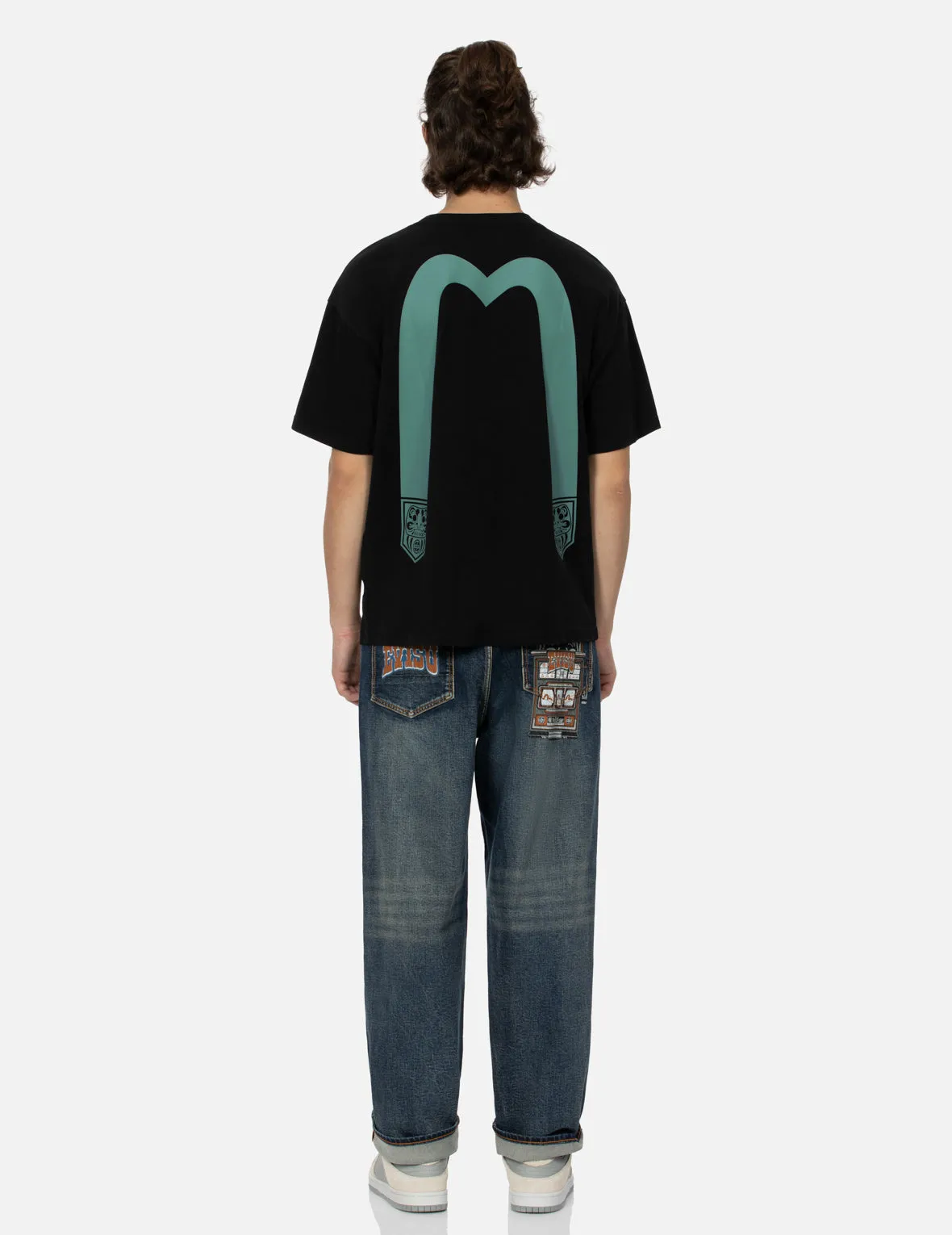 Washed Logo and Godhead Slot Coated Relax Fit Jeans sold by Evisu product image thumbnail 5
