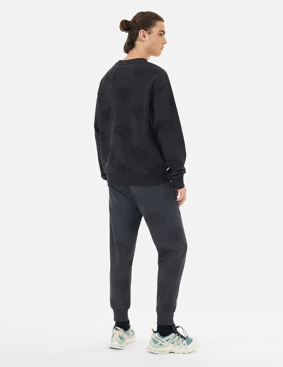 Allover Crinkle Logo Print Regular Fit Sweatshirt sold by Evisu product image thumbnail 4
