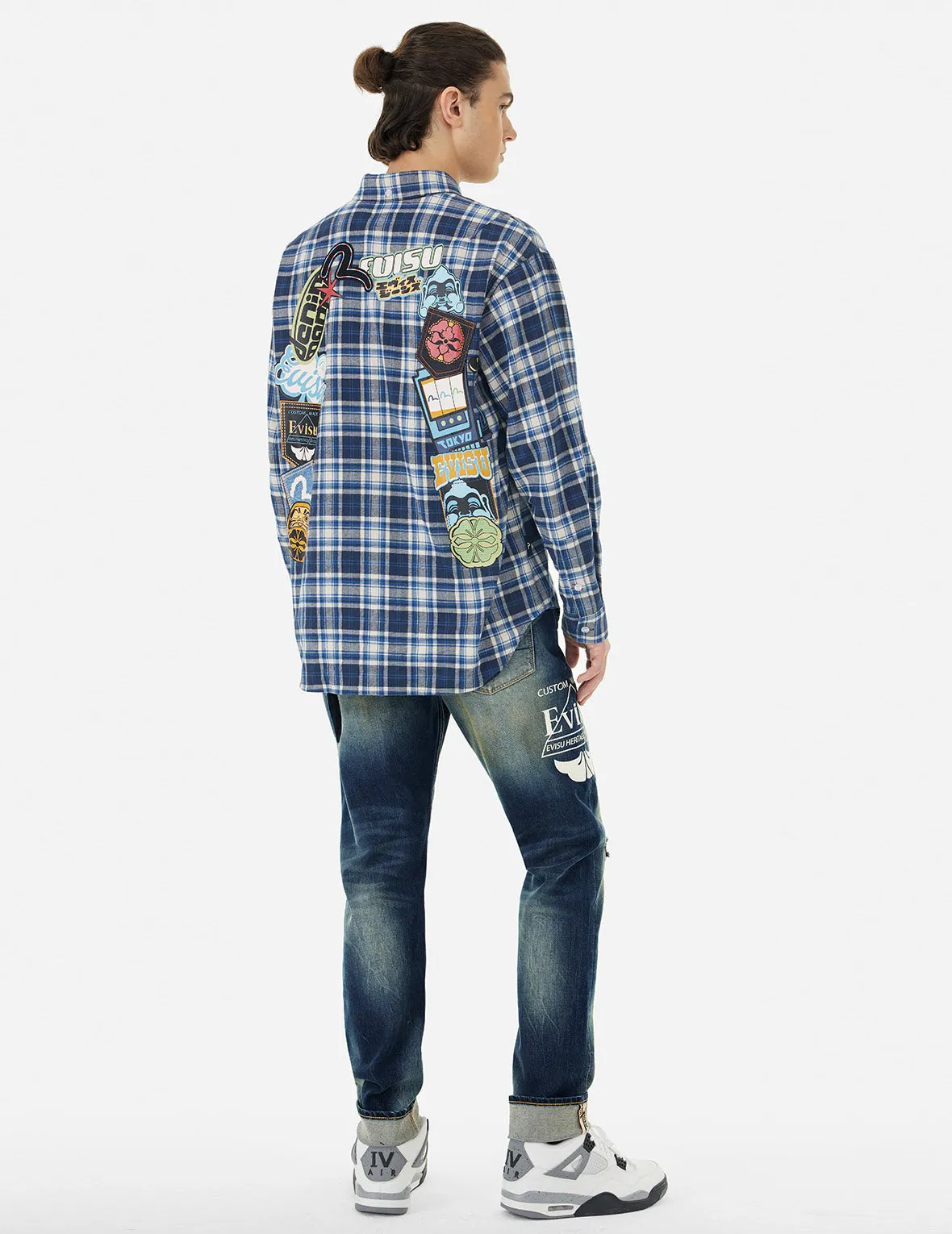 Logo Print and Seagull Embroidery Carrot Fit Jeans #2017 sold by Evisu product image thumbnail 3