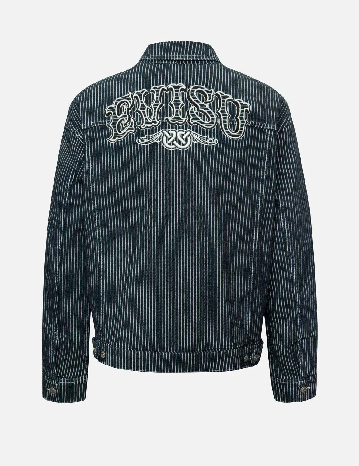 Seagull and Wheel of Wisdom Print Loose Fit Denim Jacket sold by Evisu product image thumbnail 2