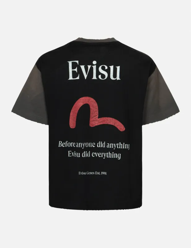 Seagull and Logo Print Boxy T-shirt sold by Evisu