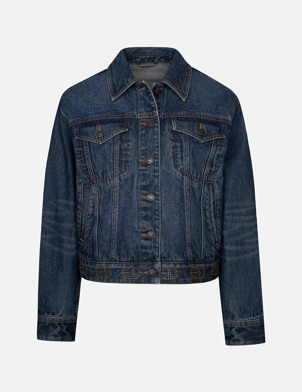 Roses Daicock with Studs Logo Loose Fit Denim Jacket sold by Evisu product image thumbnail 2