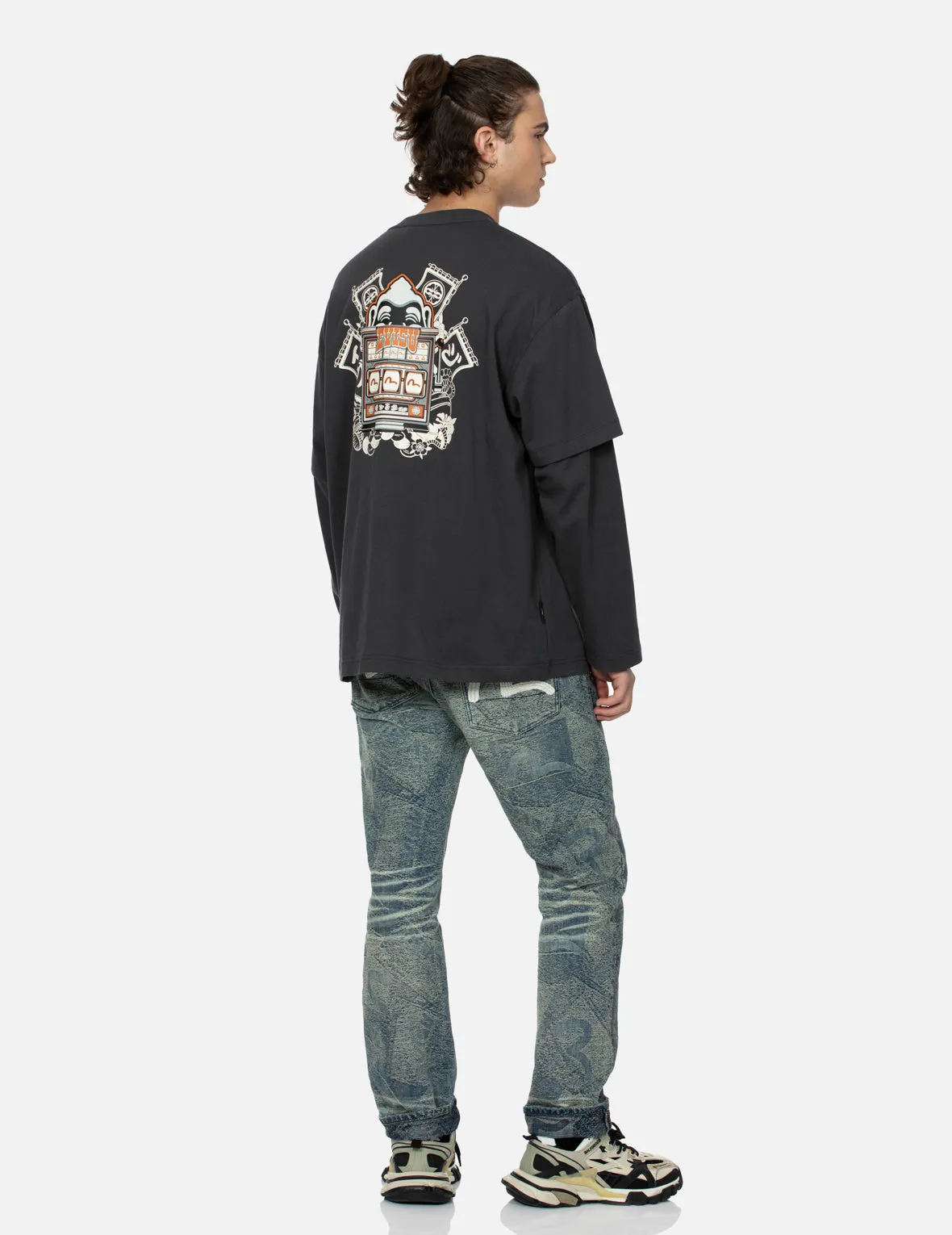 Godhead Slot Machine Print Loose Fit Long-Sleeve T-Shirt sold by Evisu product image thumbnail 3