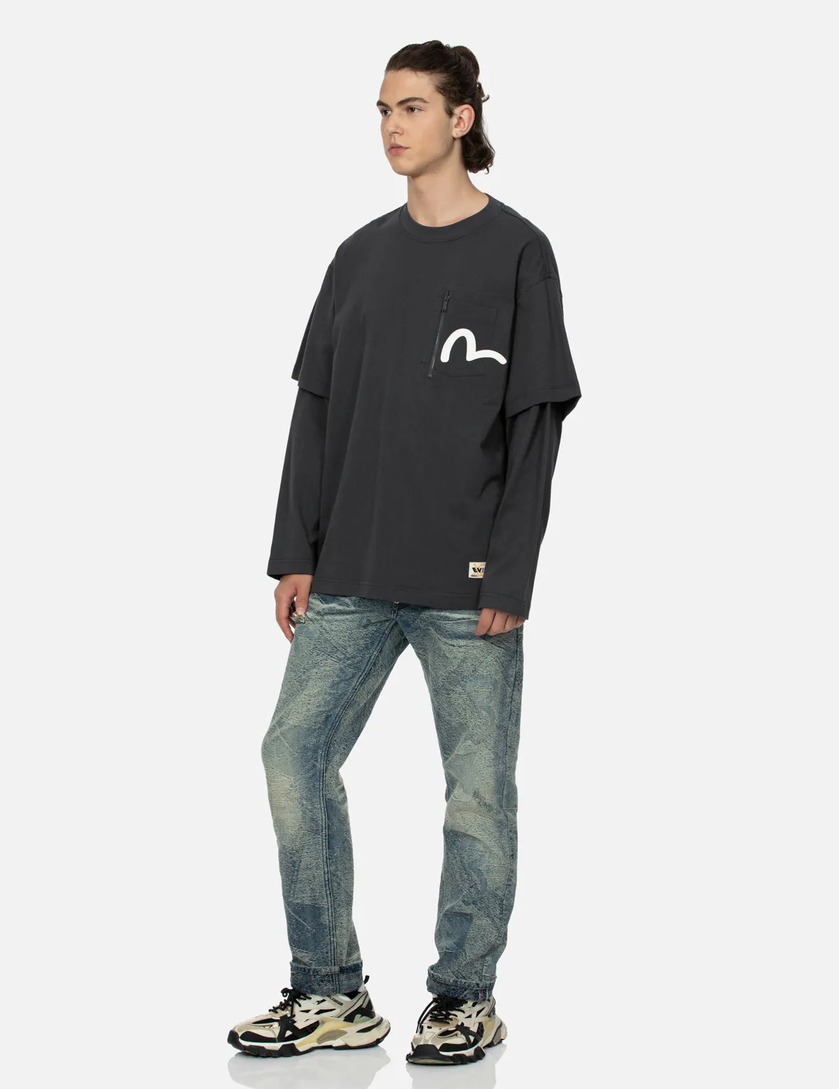 Godhead Slot Machine Print Loose Fit Long-Sleeve T-Shirt sold by Evisu product image thumbnail 4