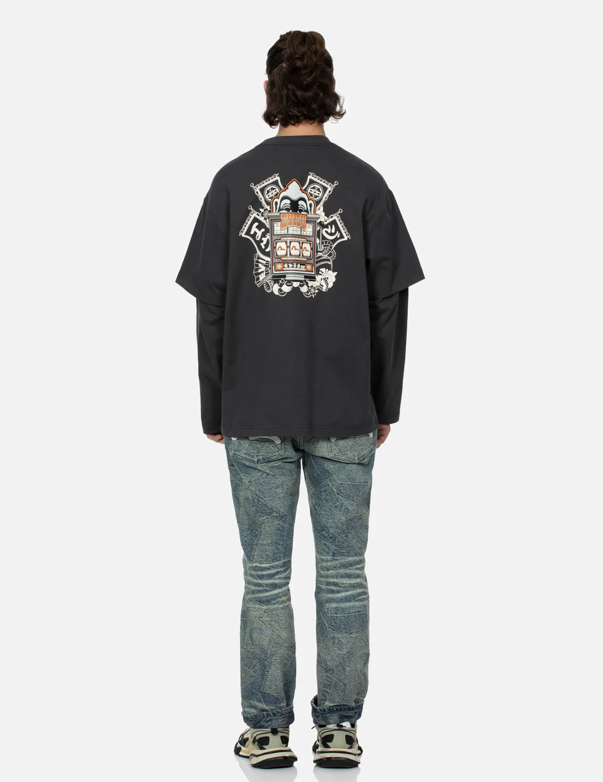 Godhead Slot Machine Print Loose Fit Long-Sleeve T-Shirt sold by Evisu product image thumbnail 5