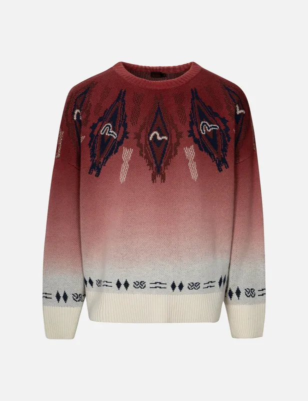 Chimayo Tapestry Jacquard Relax Fit Knit Sweater sold by Evisu
