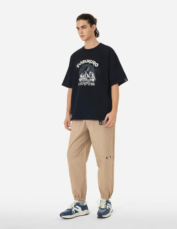 Seagull Embroidery and Logo Print Loose Fit Joggers sold by Evisu