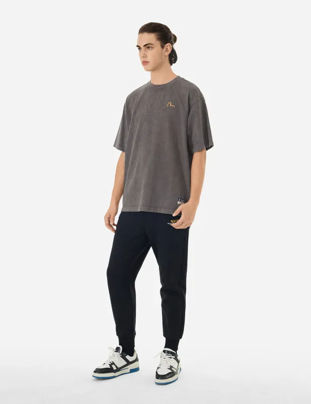 Seagull Embroidery Washed Relax Fit T-shirt sold by Evisu