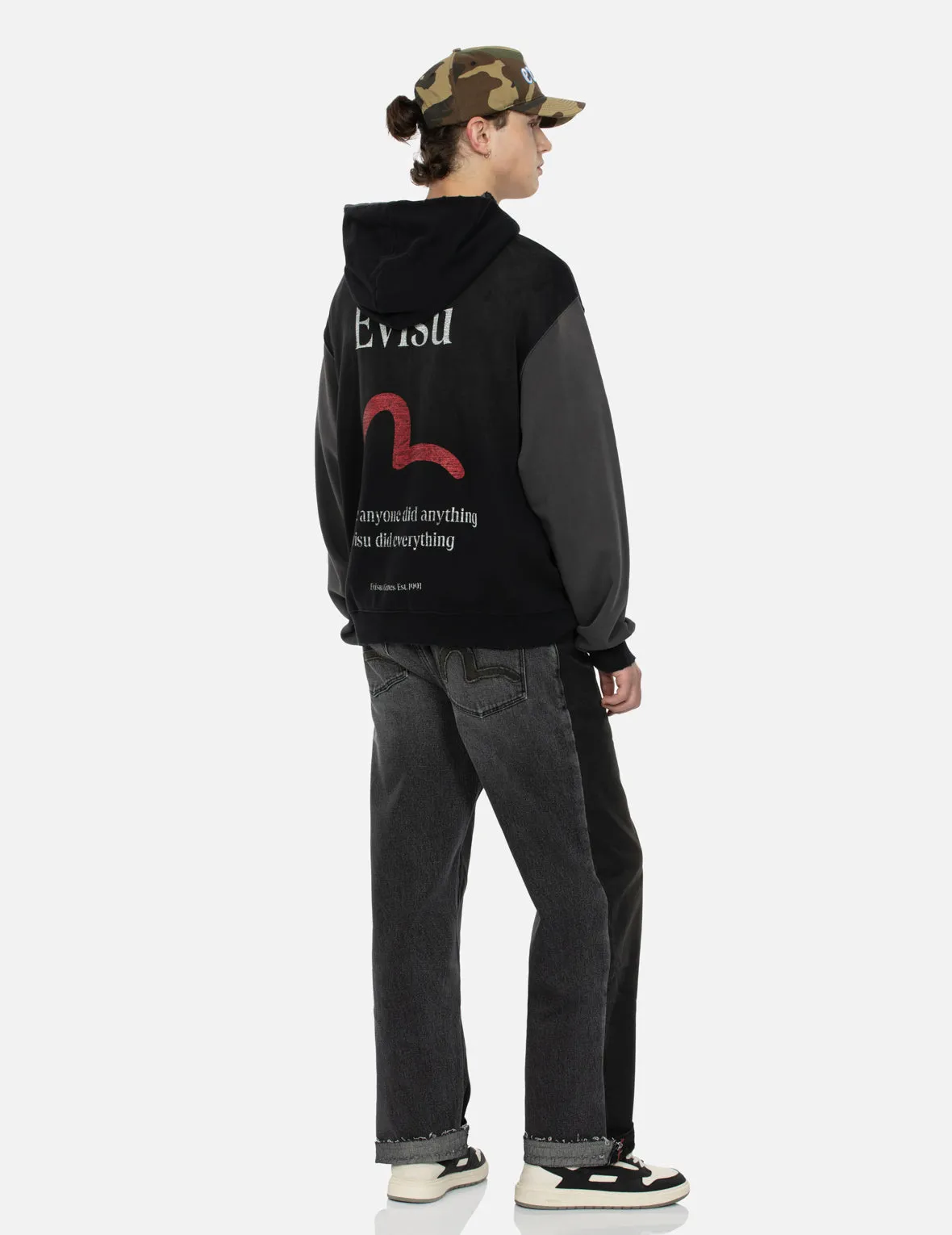Seagull and Logo Print Boxy Hoodie sold by Evisu product image thumbnail 3