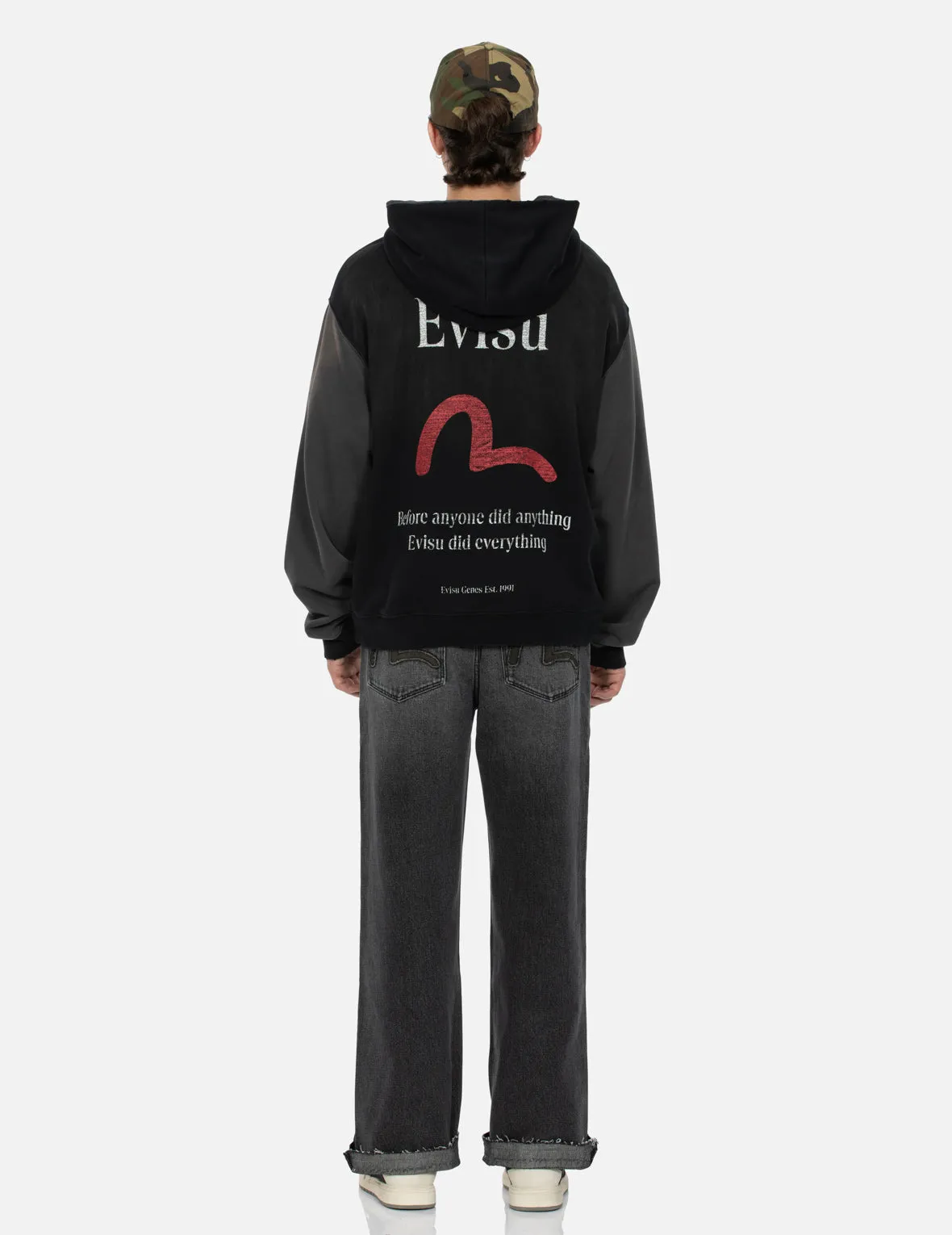 Seagull and Logo Print Boxy Hoodie sold by Evisu product image thumbnail 5
